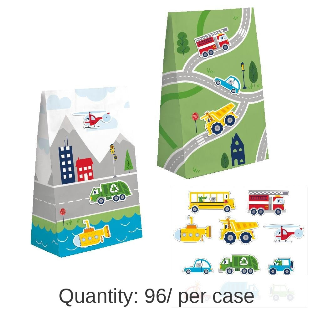 96/Case Bulk Transportation Time City Life Favor Bags