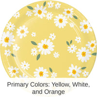 96/Case Bulk Sweet Daisy Paper Dinner Plate
