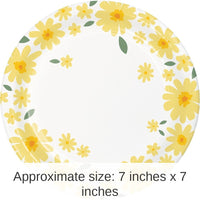 96/Case Bulk Sweet Daisy Paper Dessert Plate