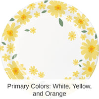 96/Case Bulk Sweet Daisy Paper Dessert Plate