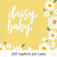 192/Case Bulk Sweet Daisy Paper Lunch Napkin, Daisy Baby