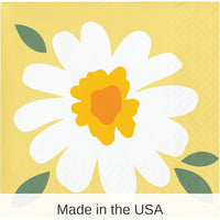 192/Case Bulk Sweet Daisy Paper Beverage Napkin
