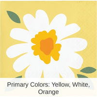192/Case Bulk Sweet Daisy Paper Beverage Napkin