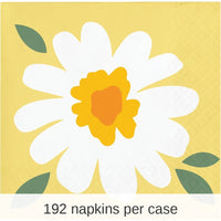 192/Case Bulk Sweet Daisy Paper Beverage Napkin