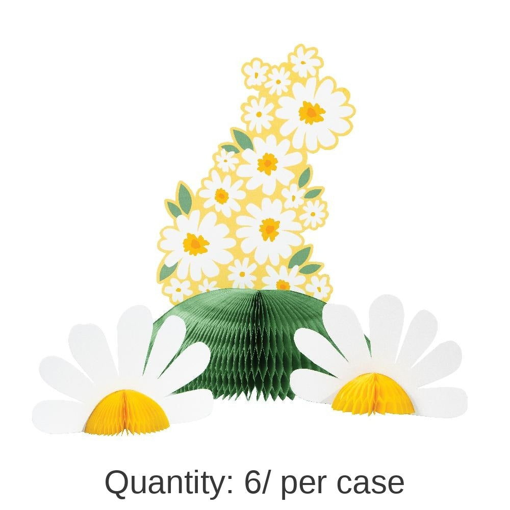 6/Case Bulk Sweet Daisy Honeycomb Centerpiece