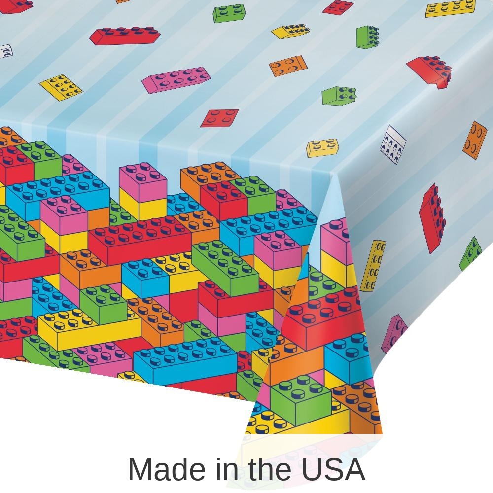 6/Case Bulk Block Bash Toy Blocks Paper Tablecloths