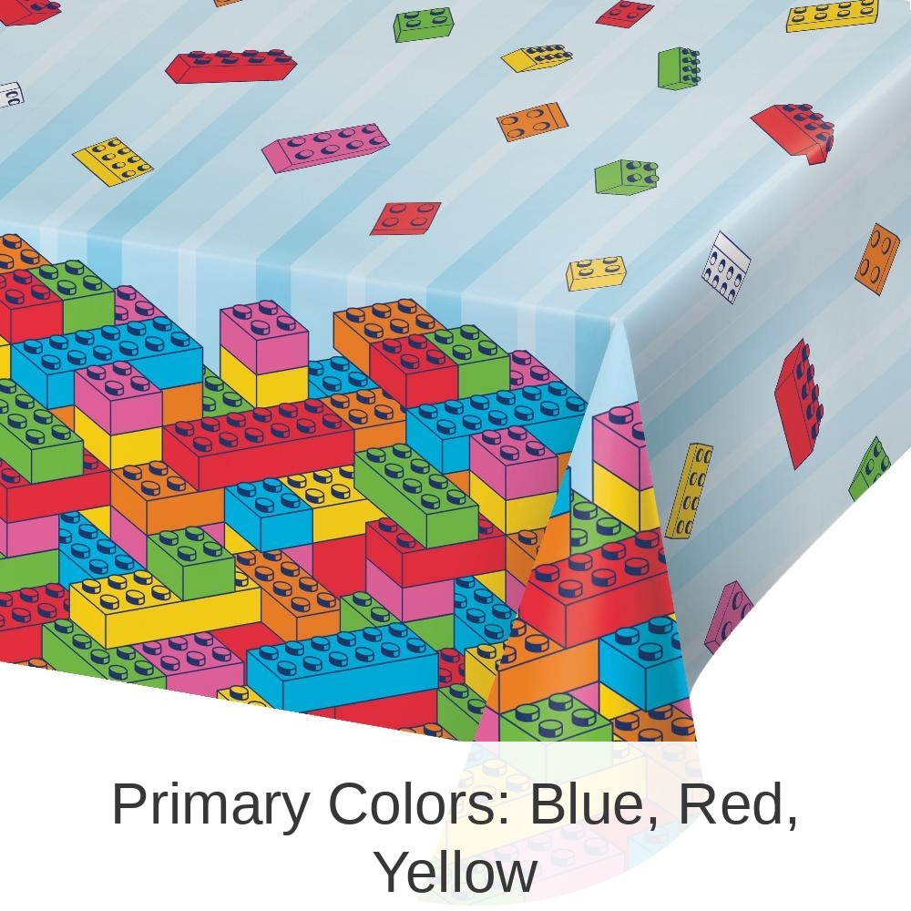 6/Case Bulk Block Bash Toy Blocks Paper Tablecloths