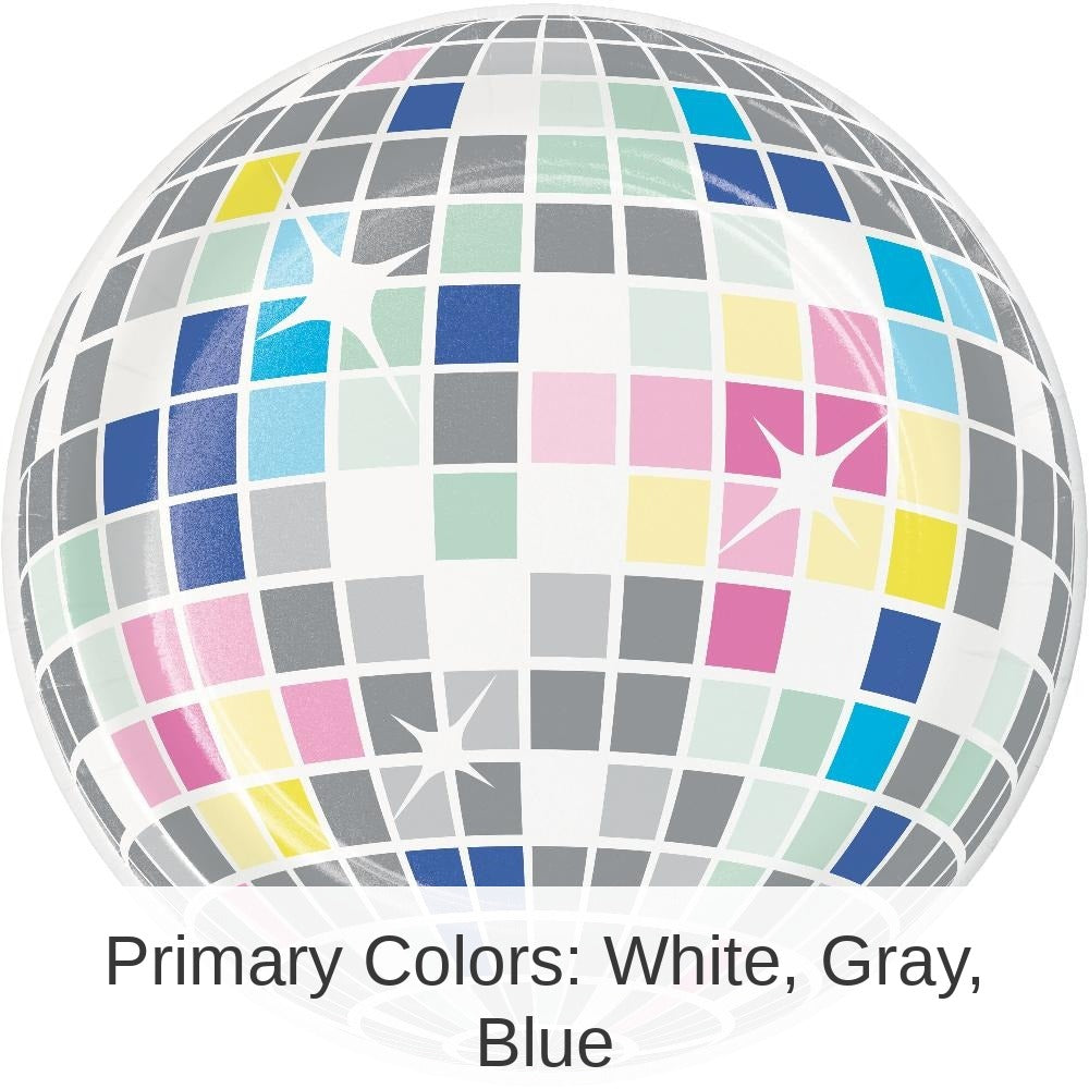 96/Case Bulk Birthday Beats Disco Party Disco Ball Paper Dessert Plates