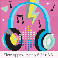 192/Case Bulk Birthday Beats Disco Party Headphone Napkins