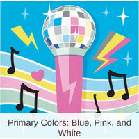 192/Case Bulk Birthday Beats Disco Party Microphone Paper Beverage Napkins