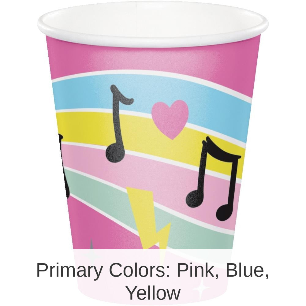 96/Case Bulk Birthday Beats Disco Party 9 Oz Cups