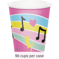 96/Case Bulk Birthday Beats Disco Party 9 Oz Cups