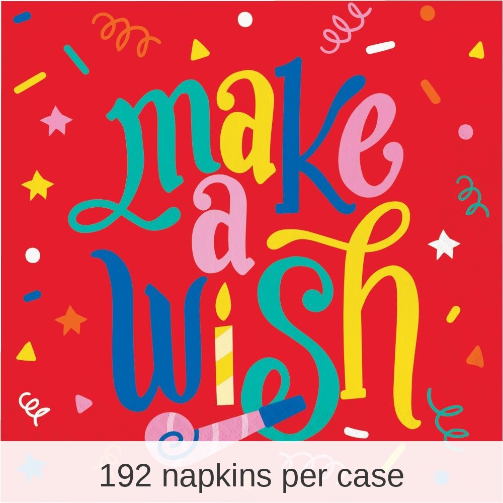 192/Case Bulk Hats Off Birthday Paper Lunch Napkin