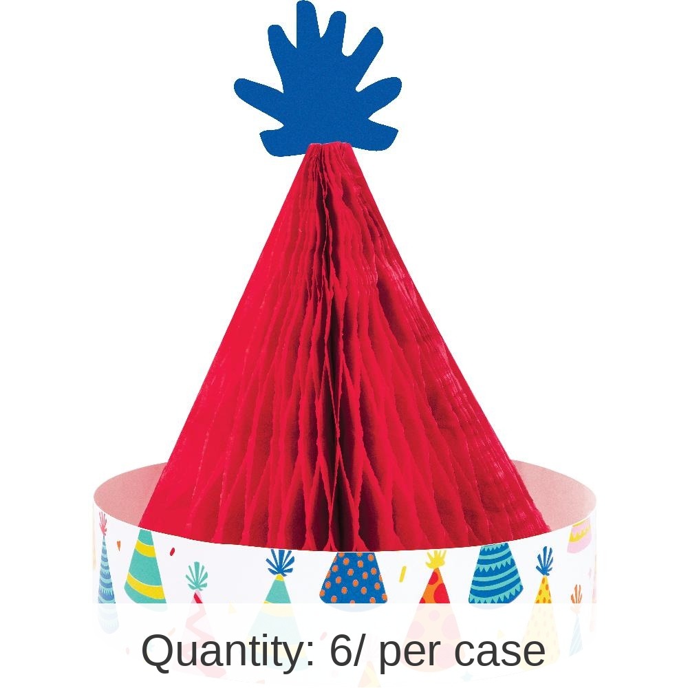 6/Case Bulk Hats Off Birthday Honeycomb Centerpiece