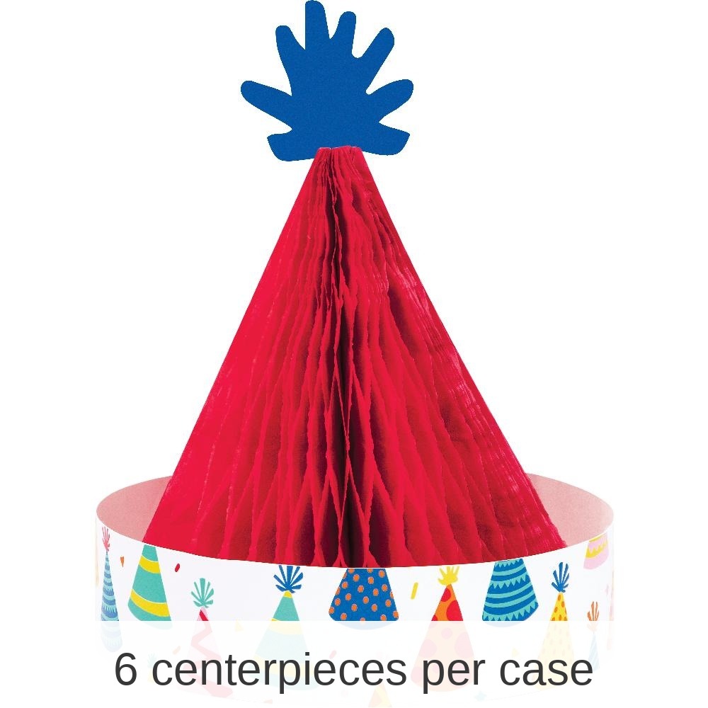 6/Case Bulk Hats Off Birthday Honeycomb Centerpiece