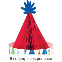 6/Case Bulk Hats Off Birthday Honeycomb Centerpiece