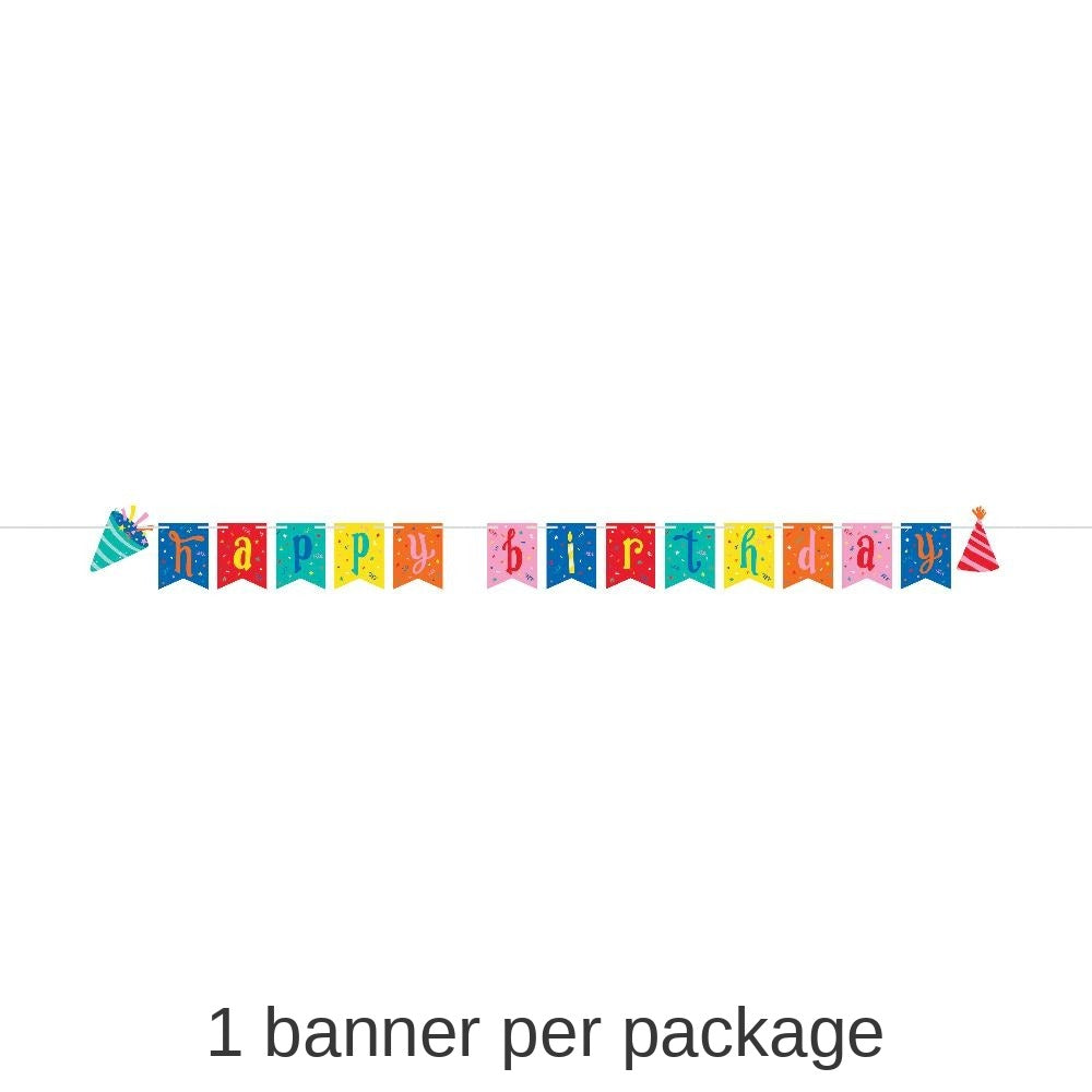 12/Case Bulk Hats Off Birthday Banner