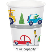 96/Case Bulk Transportation Time City Life 9 Oz Cups