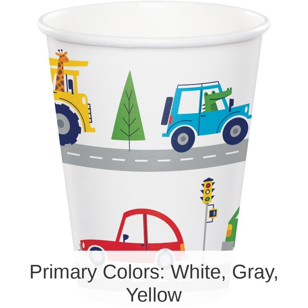 96/Case Bulk Transportation Time City Life 9 Oz Cups
