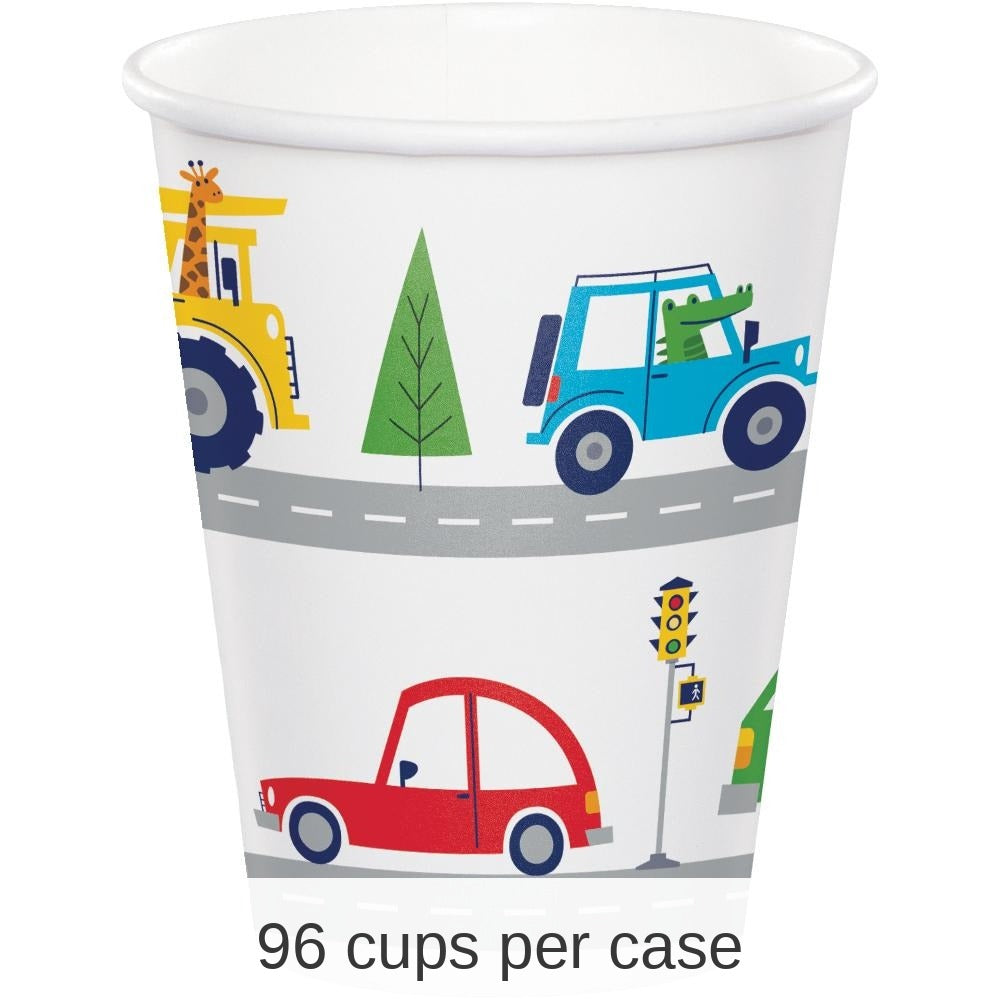 96/Case Bulk Transportation Time City Life 9 Oz Cups