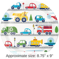 96/Case Bulk Transportation Time City Life Paper Dinner Plates