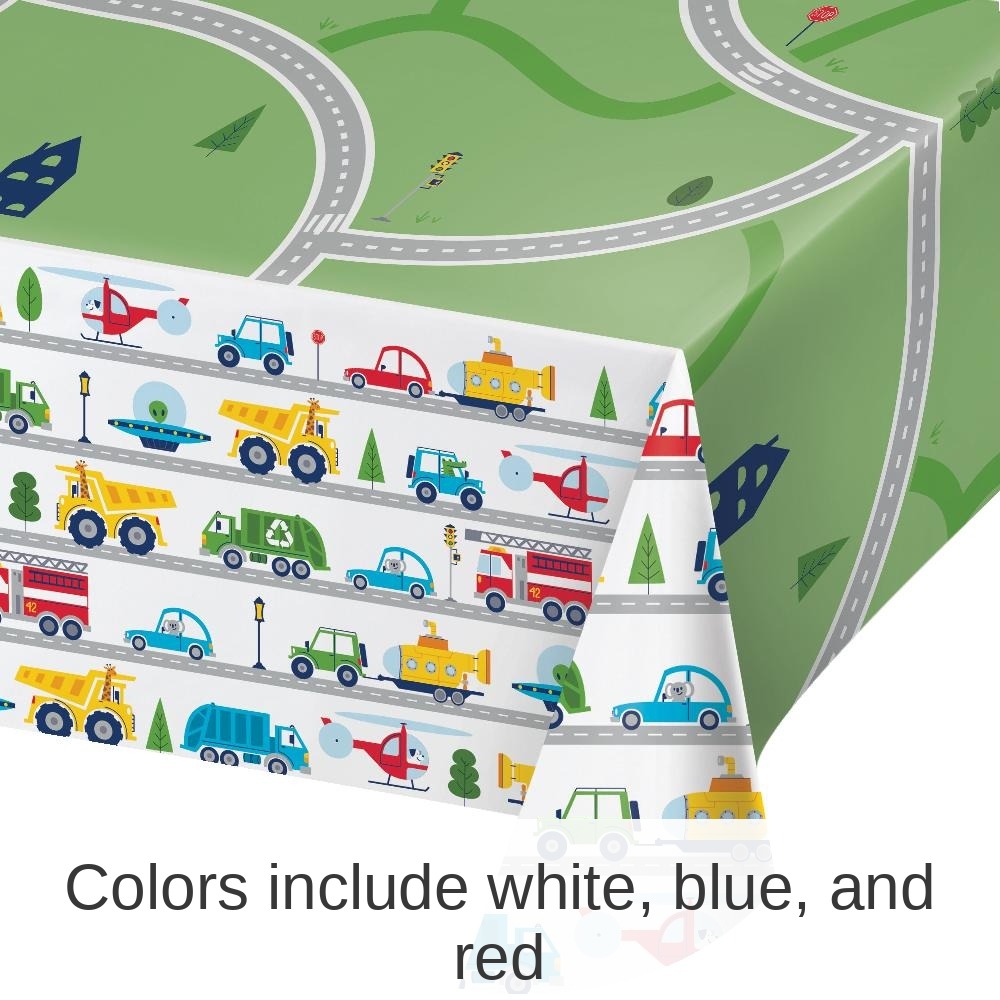 6/Case Bulk Transportation Time City Life Paper Tablecloths