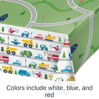 6/Case Bulk Transportation Time City Life Paper Tablecloths