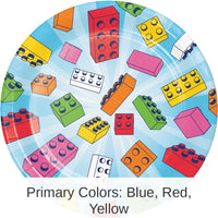 96/Case Bulk Block Bash Toy Blocks Dessert Plates