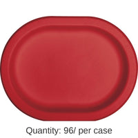 96/Case Bulk Classic Red Paper Oval Platter