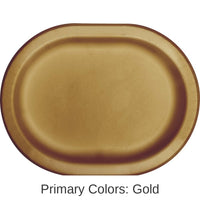 96/Case Bulk Glittering Gold Paper Oval Platter