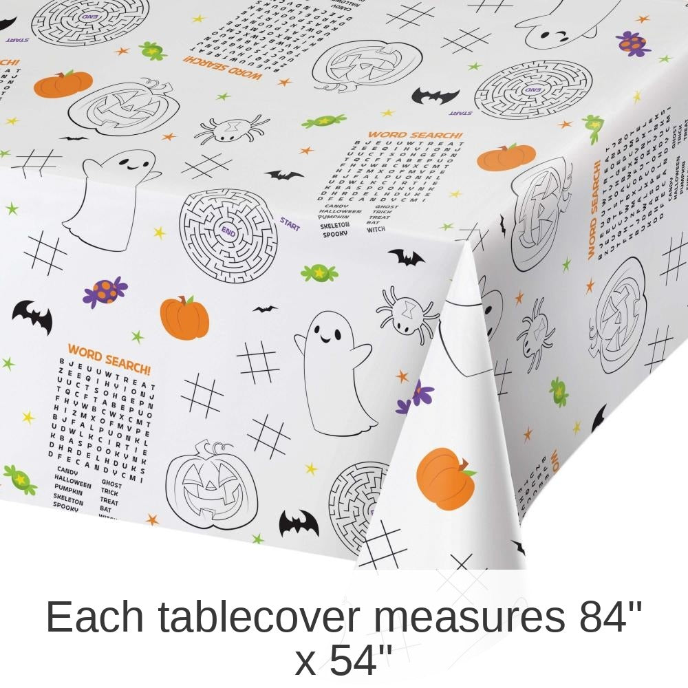 12/Case Bulk Halloween Activity Paper Tablecover