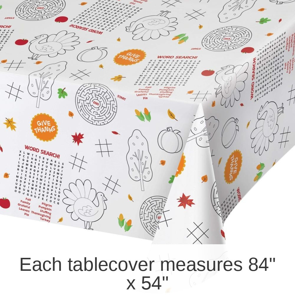 12/Case Bulk Thanksgiving Activity Paper Tablecover