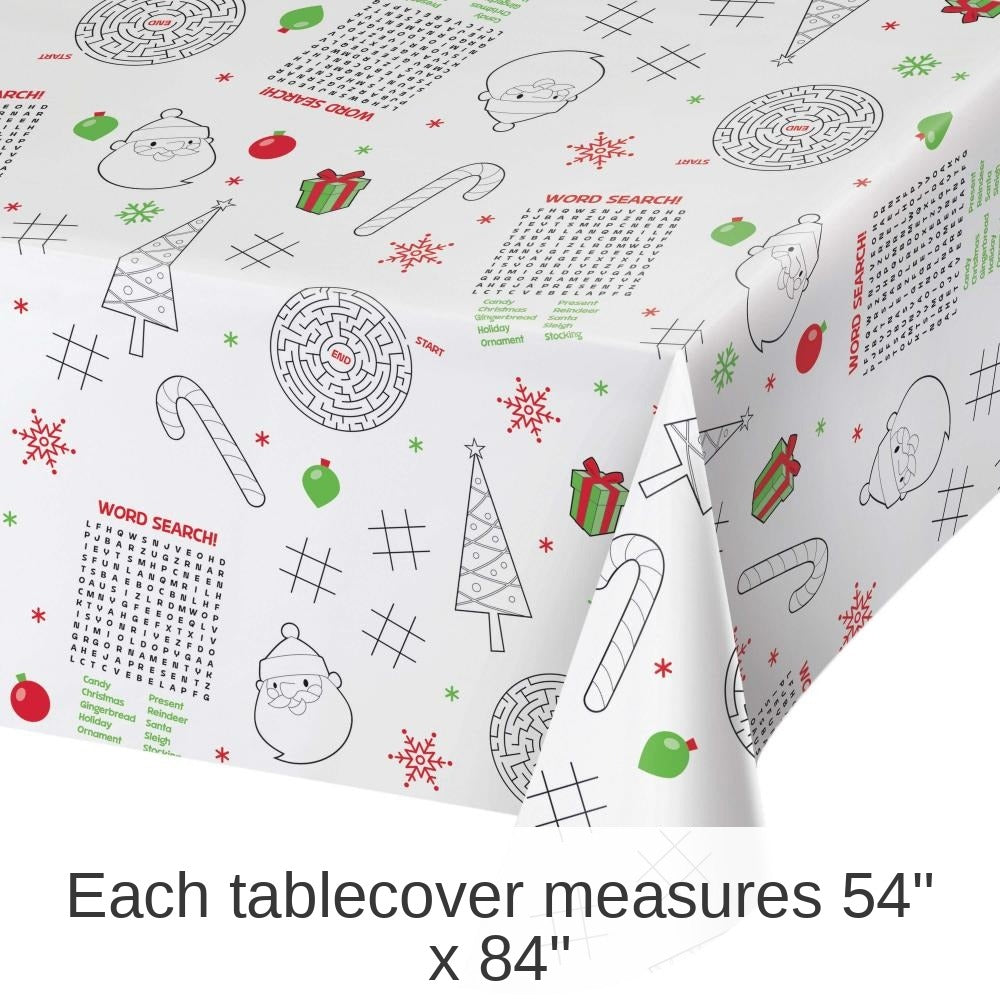 12/Case Bulk Christmas Activity Paper Tablecover