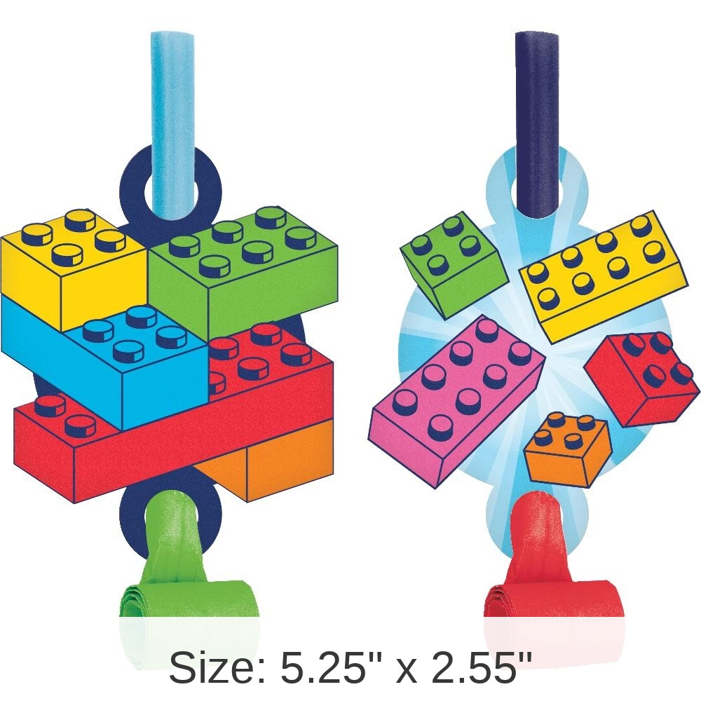 48/Case Bulk Block Bash Toy Blocks Party Blower Horns