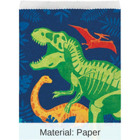 96/Case Bulk Dino Dig Paper Treat Bags, Large