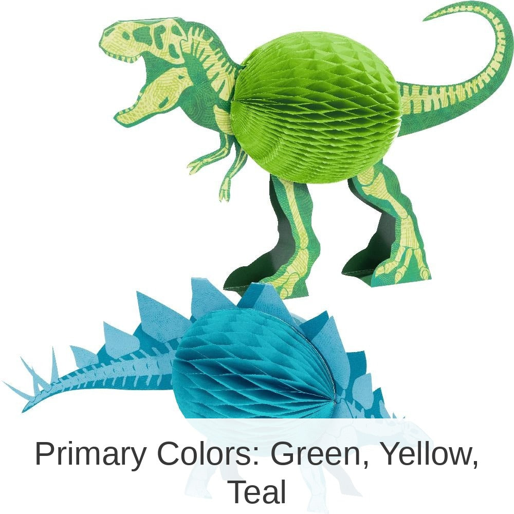 12/Case Bulk Dino Dig Centerpiece Honeycomb Shaped