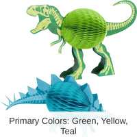 12/Case Bulk Dino Dig Centerpiece Honeycomb Shaped