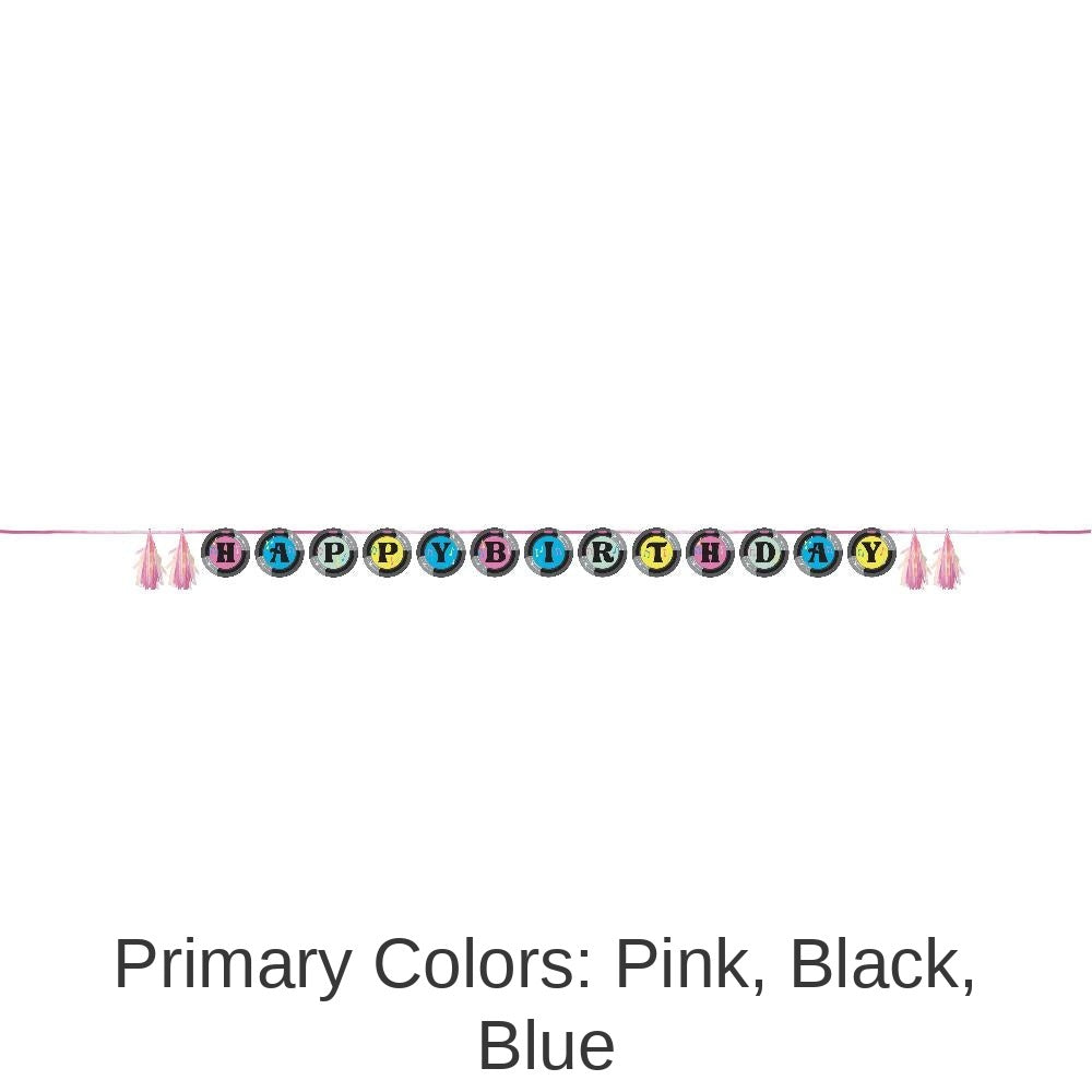 12/Case Bulk Birthday Beats Happy Birthday Ribbon Banner
