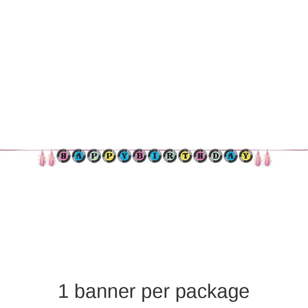 12/Case Bulk Birthday Beats Happy Birthday Ribbon Banner