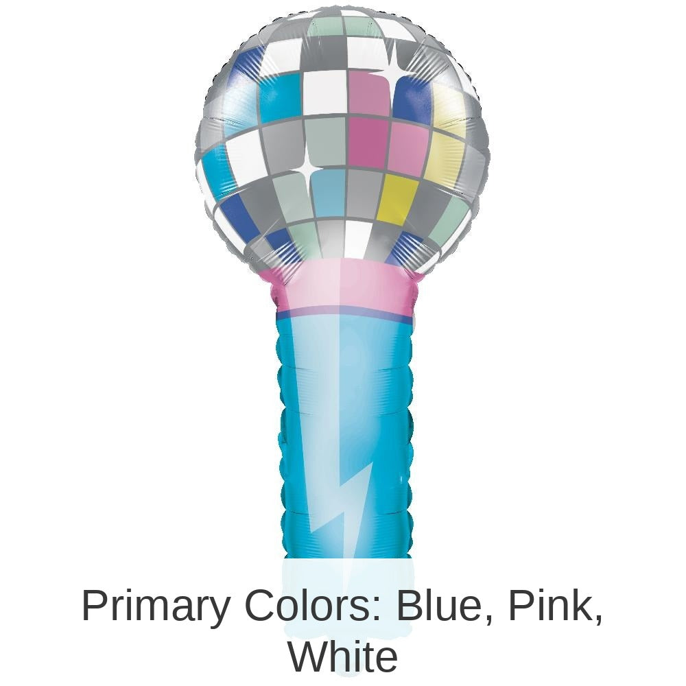 10/Case Bulk Birthday Beats Disco Party Microphone Balloons