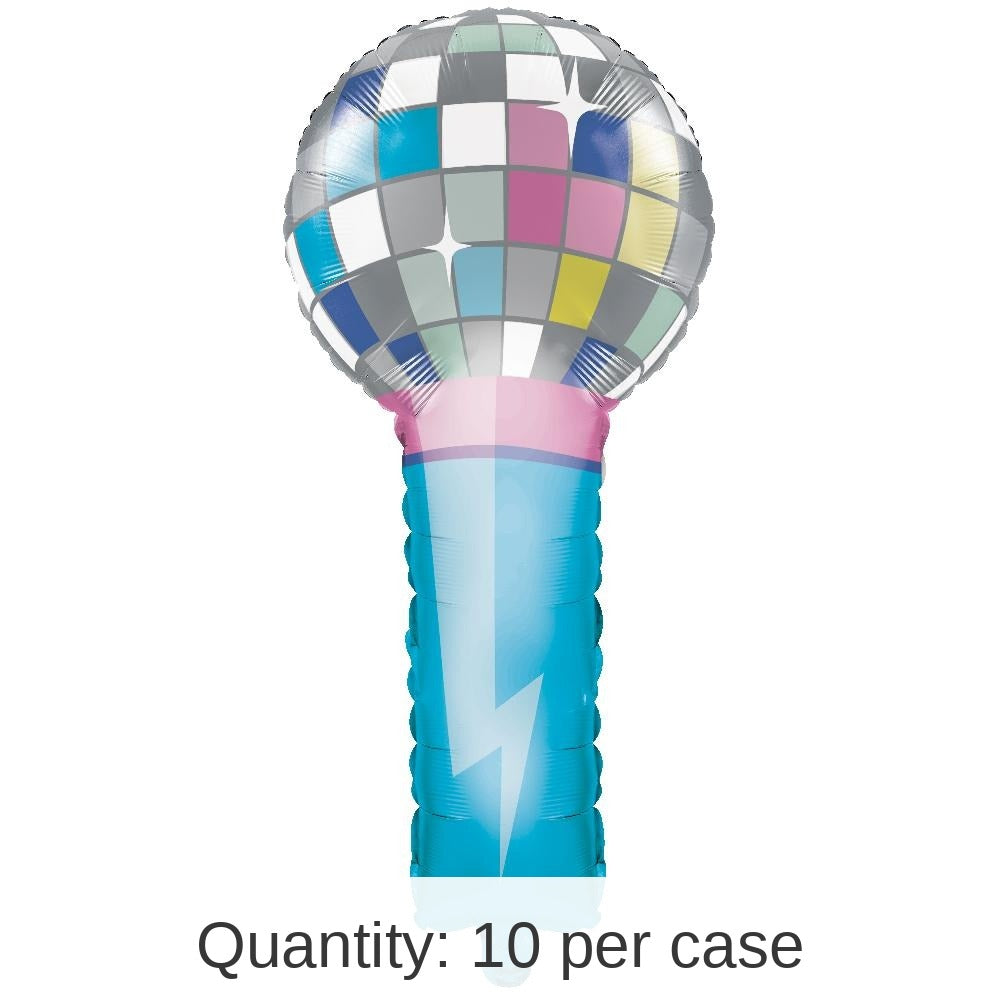 10/Case Bulk Birthday Beats Disco Party Microphone Balloons