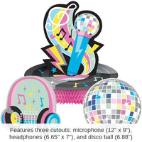 6/Case Bulk Birthday Beats Disco Party Honeycomb Centerpieces