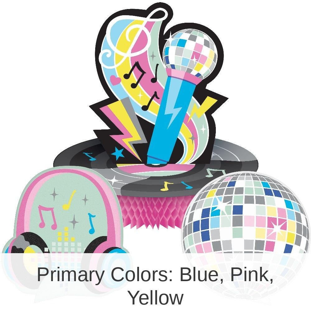 6/Case Bulk Birthday Beats Disco Party Honeycomb Centerpieces
