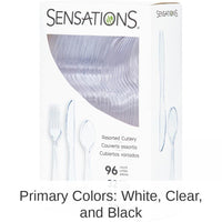 576/Case Bulk Assorted Plastic Cutlery, Clear