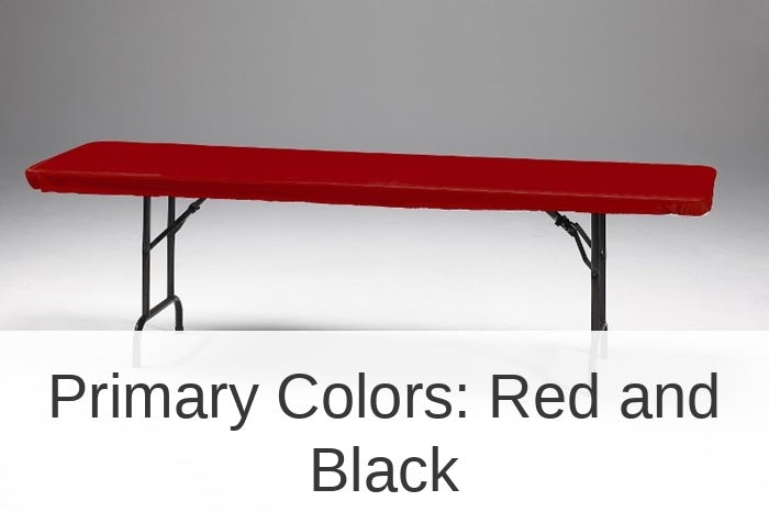 12/Case Bulk Red Stay Put 30" x 96" Table Covers