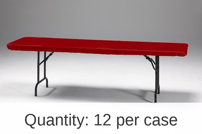 12/Case Bulk Red Stay Put 30" x 96" Table Covers