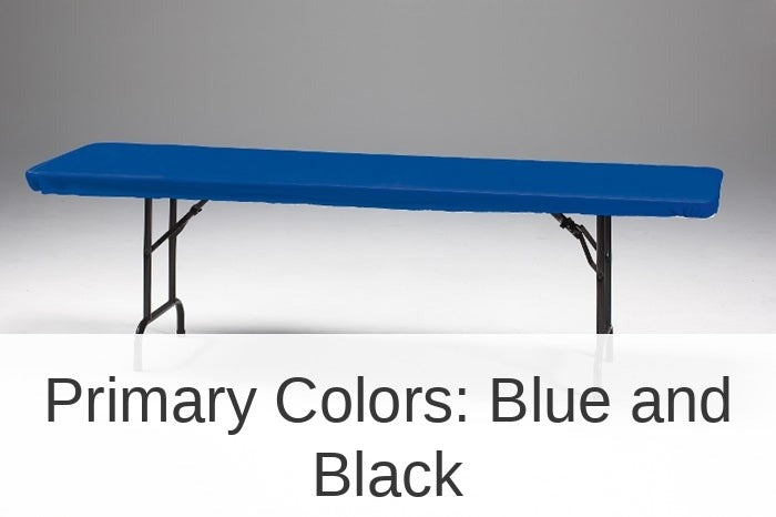 12/Case Bulk Royal Blue Stay Put 30" x 96" Table Covers