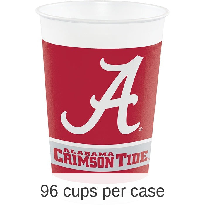 96/Case Bulk Alabama Crimson Tide 20 oz Plastic Cups