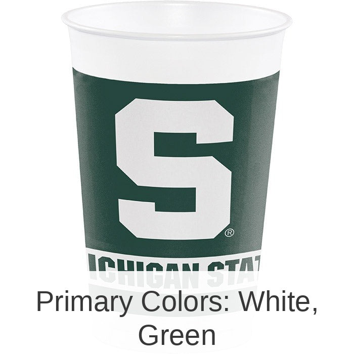 96/Case Bulk Michigan State Spartans 20 oz Plastic Cups