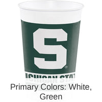 96/Case Bulk Michigan State Spartans 20 oz Plastic Cups